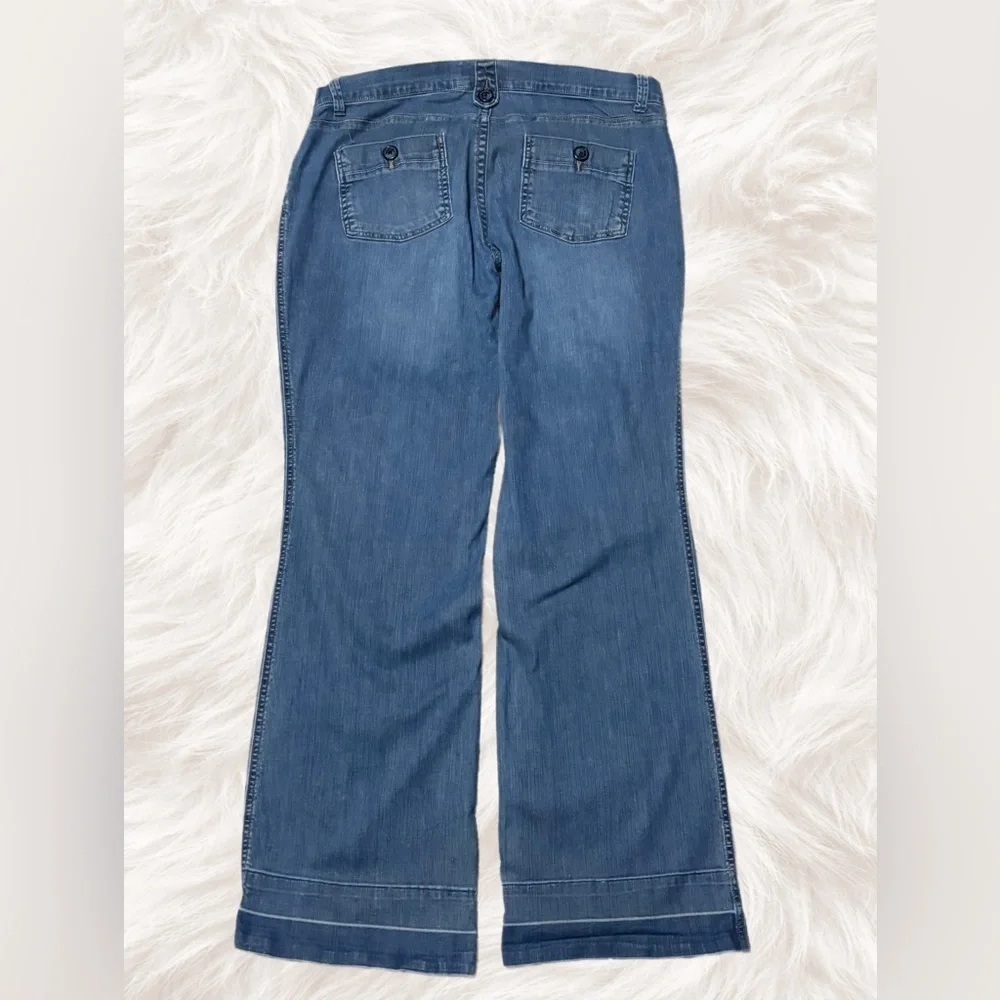 Motherhood Maternity Stretch Bootcut Trouser Jeans Dark Wash Long Inseam Large